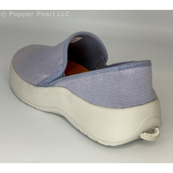 Light Blue Canvas Women's Size 5 Unisex Espadrille Mule Slip On Comfort Shoe - Picture 4 of 11